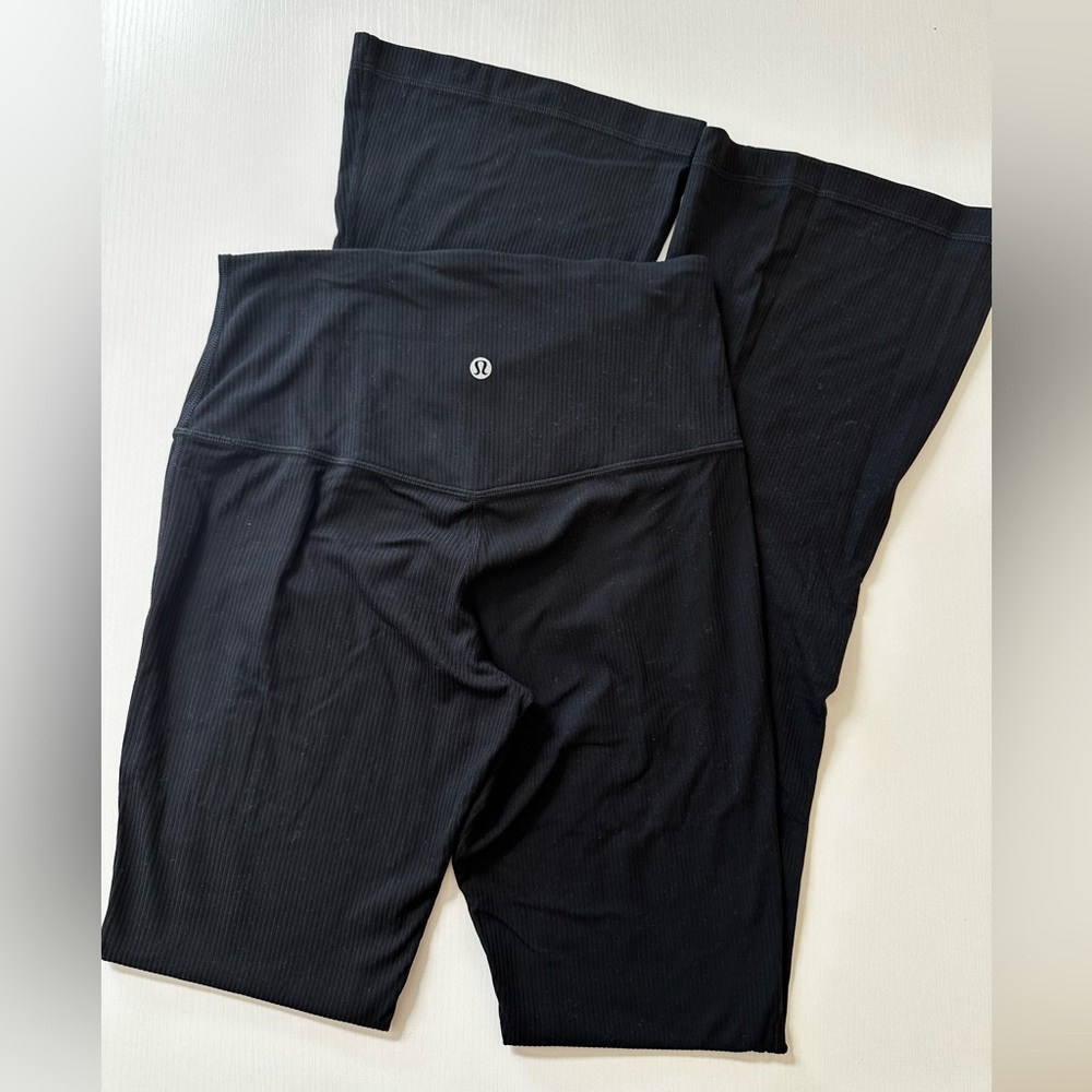 Lululemon Black Flared Leggings - Picture 2 of 4